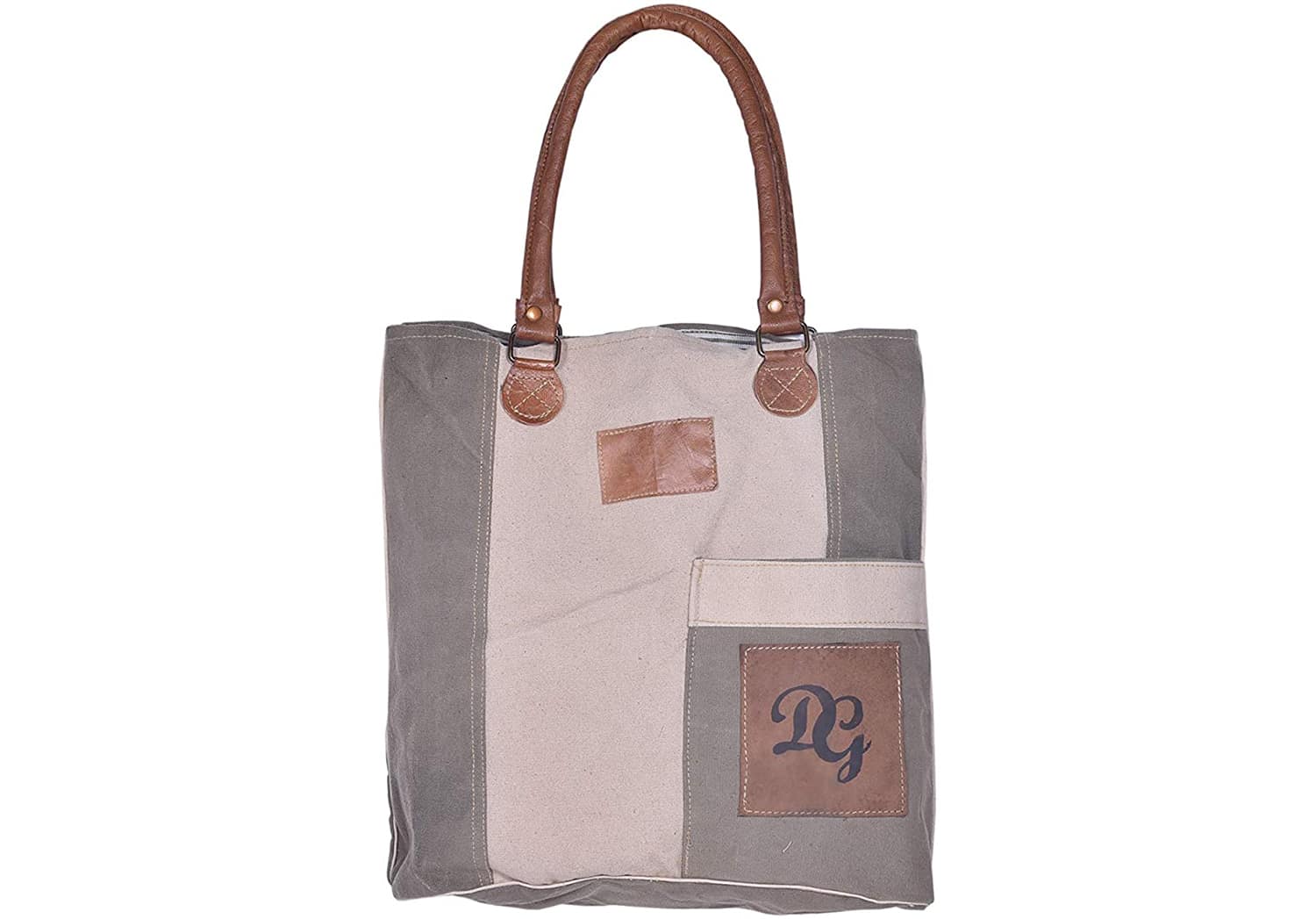Elisaa Gray Canvas Bag Unique & Best Modern Furniture Online Store